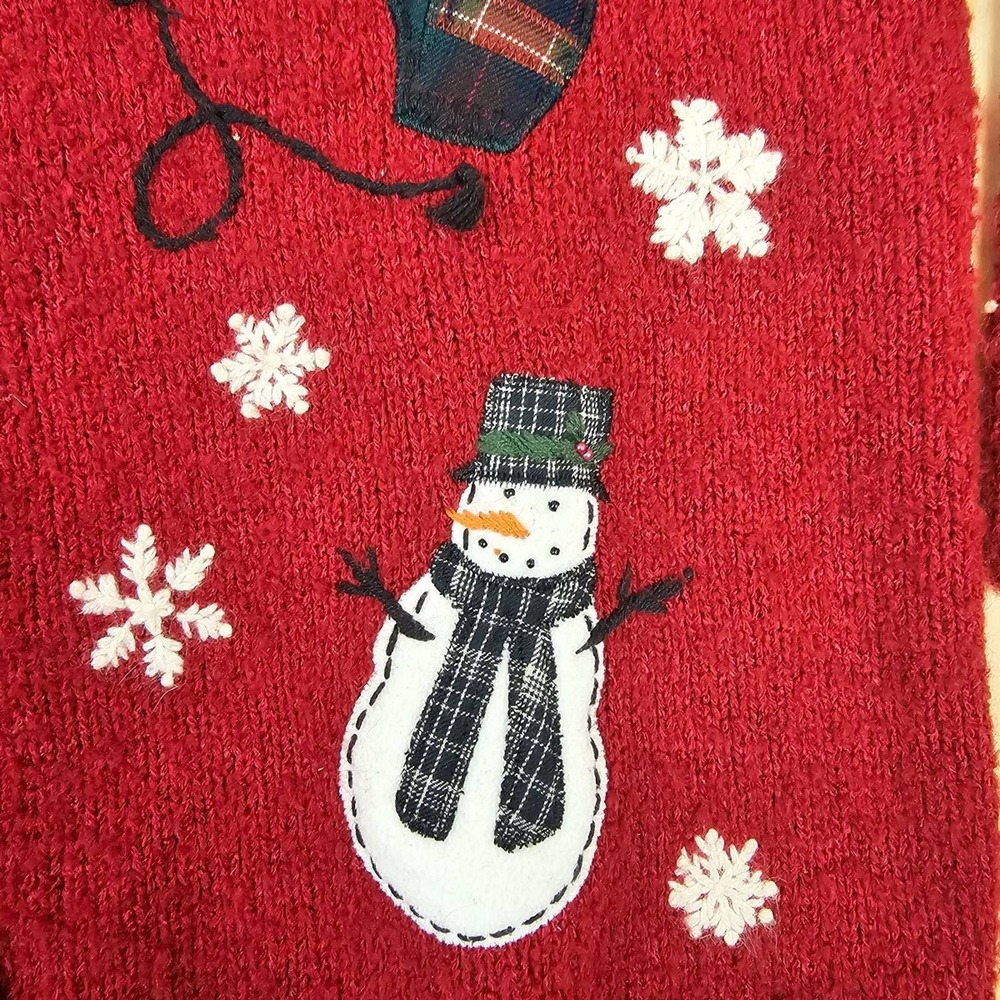 WOMANS CROFT AND BARROW WINTER SNOWMAN CARDIGAN - Picture 4 of 12